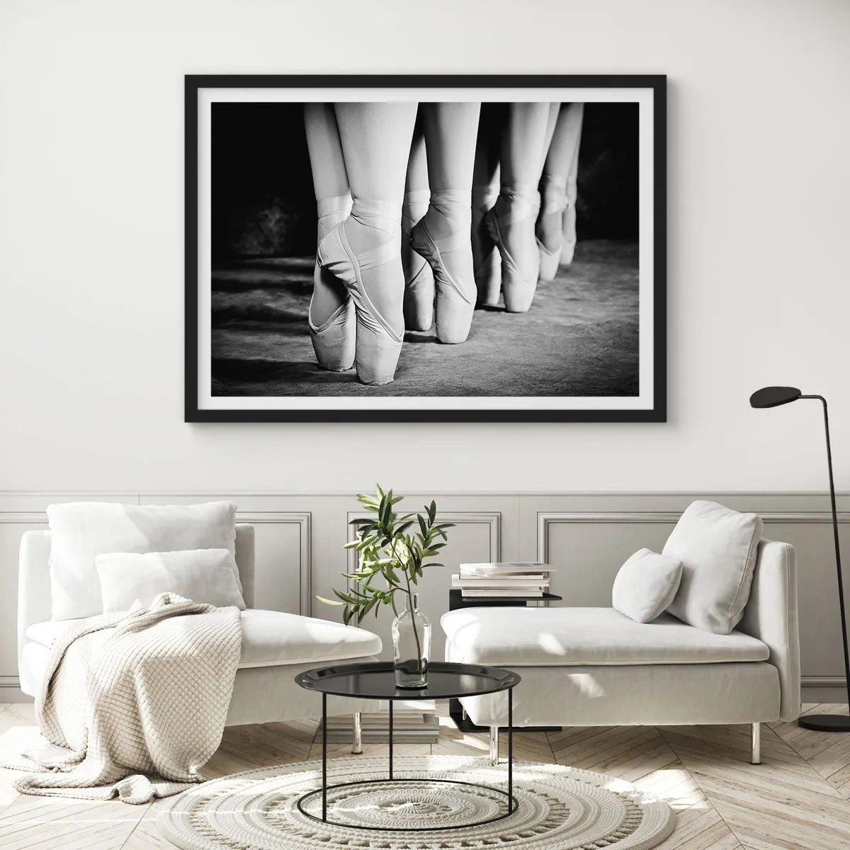 Poster in einem schwarzem Rahmen - Gemeinsam, leicht - 40x30 cm