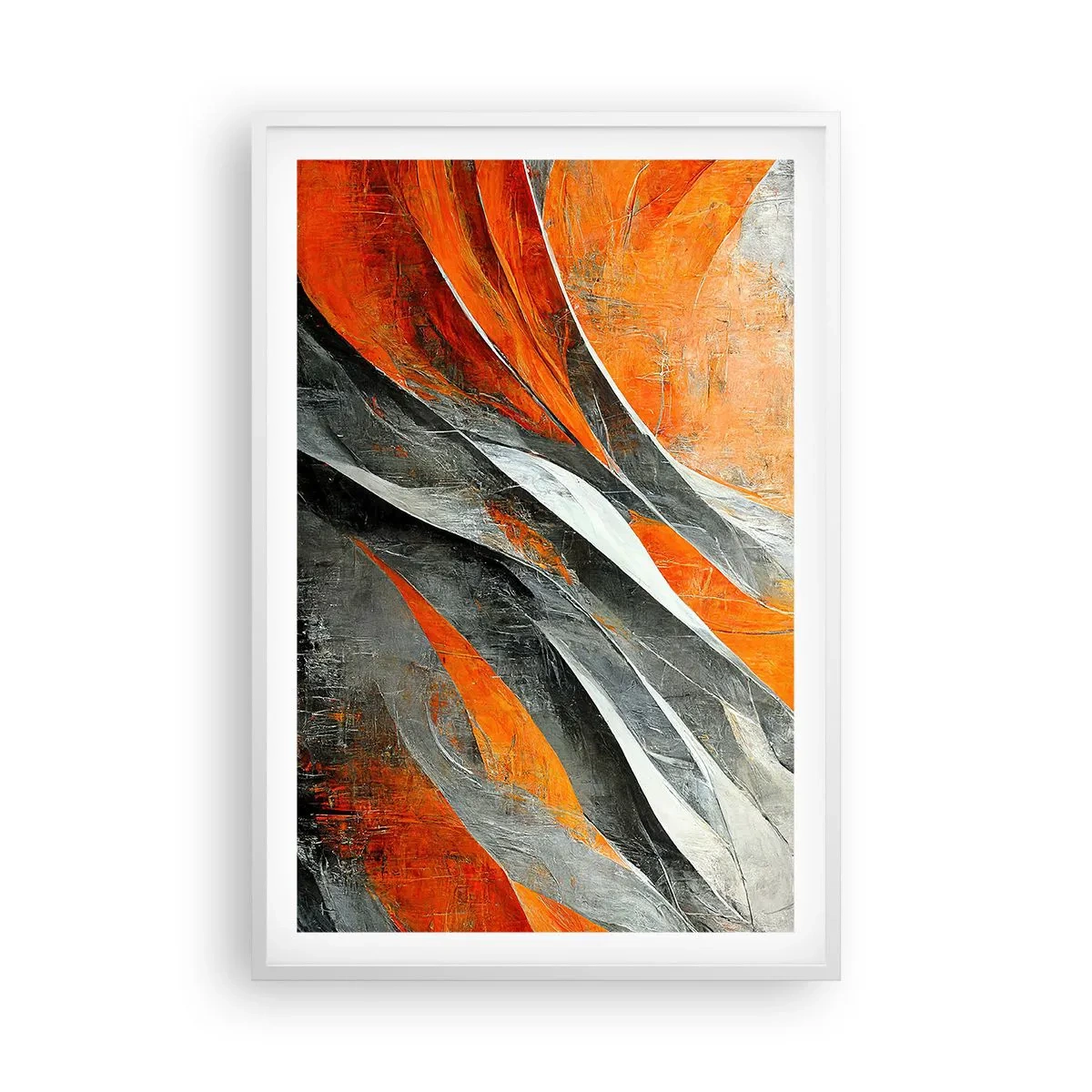 Poster in einem weißen Rahmen - Hitze und Kälte - 61x91 cm