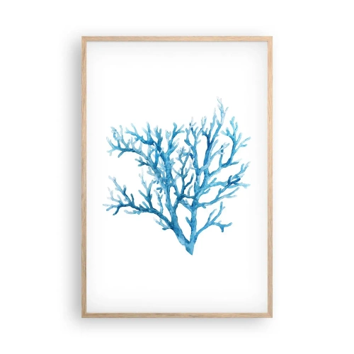 Poster in einem Rahmen aus heller Eiche - Nautisches Filigran - 61x91 cm