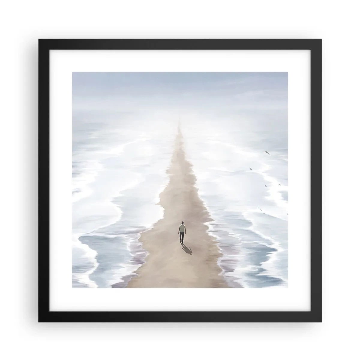 Poster in einem schwarzem Rahmen - Glänzende Zukunft - 40x40 cm