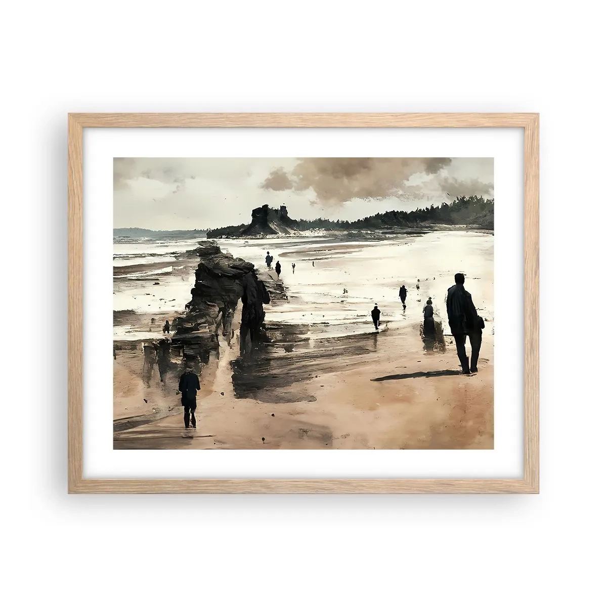 Poster in einem Rahmen aus heller Eiche - Einberufen - 50x40 cm