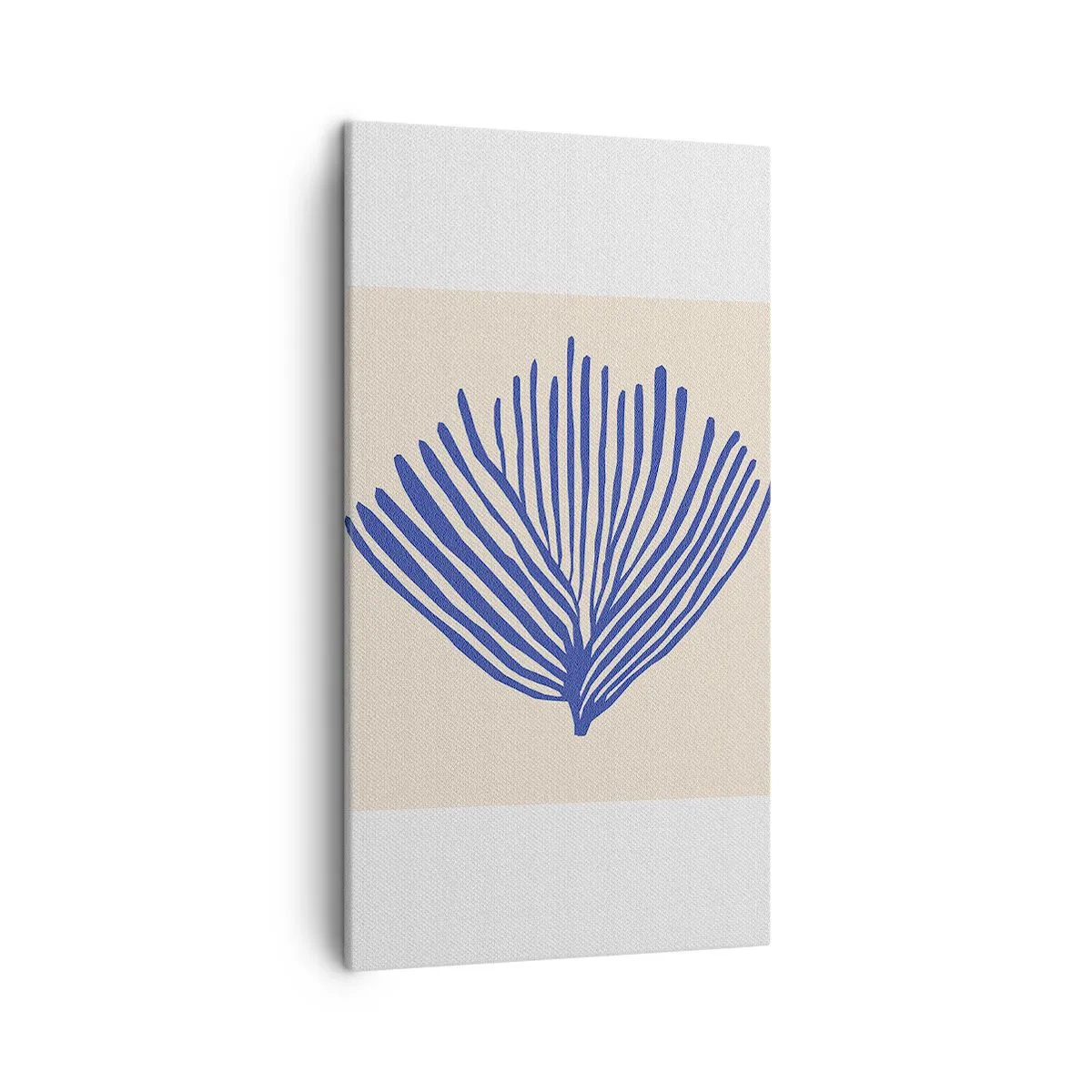 Bild auf Leinwand - Leinwandbild - Blauer Fächer - 45x80 cm
