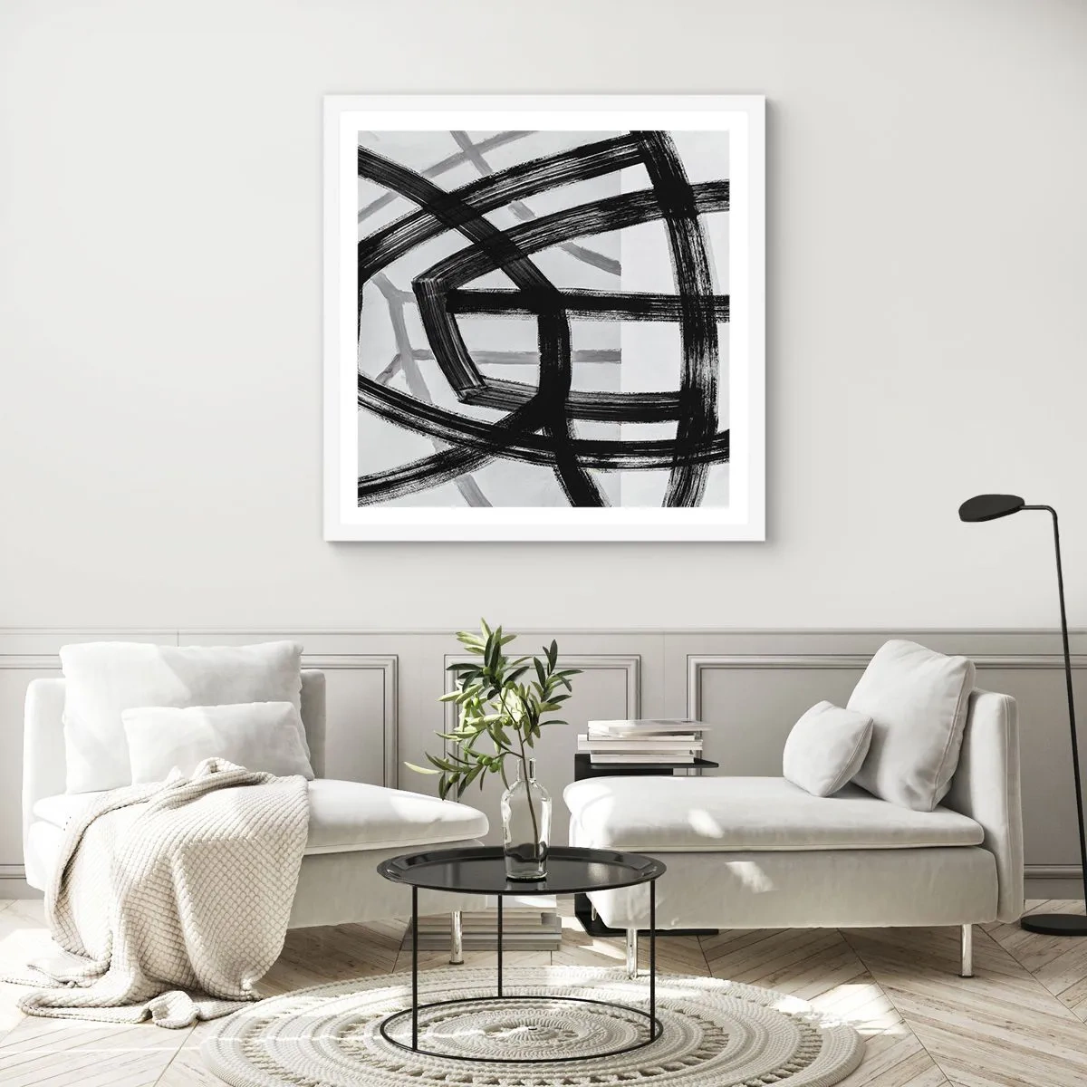 Poster in einem weißen Rahmen - Bautiefe - 60x60 cm