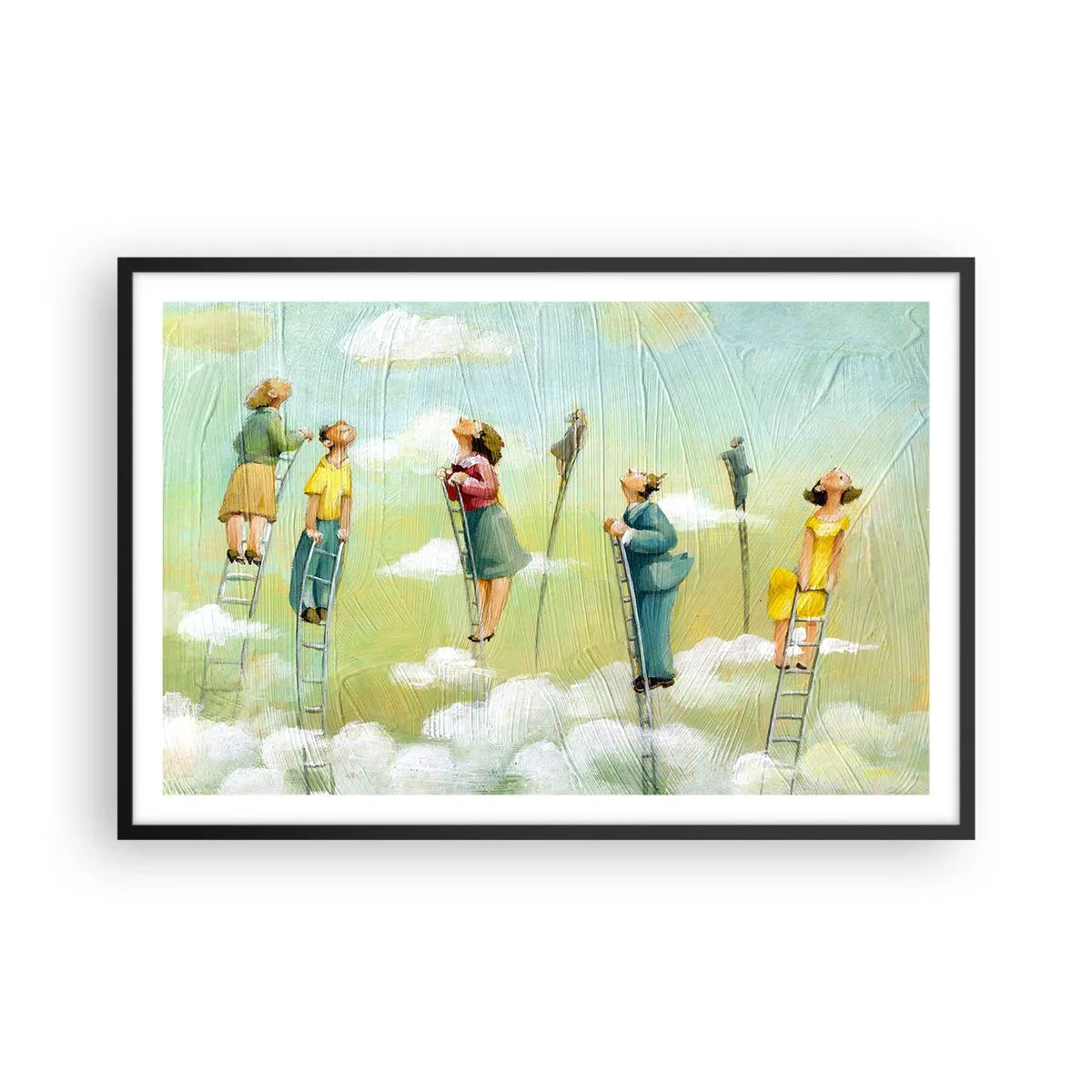 Poster in einem schwarzem Rahmen - Hinter deinem Traum - 91x61 cm