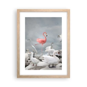 Poster in einem Rahmen aus heller Eiche - Wie kam ich hier hin? - 30x40 cm