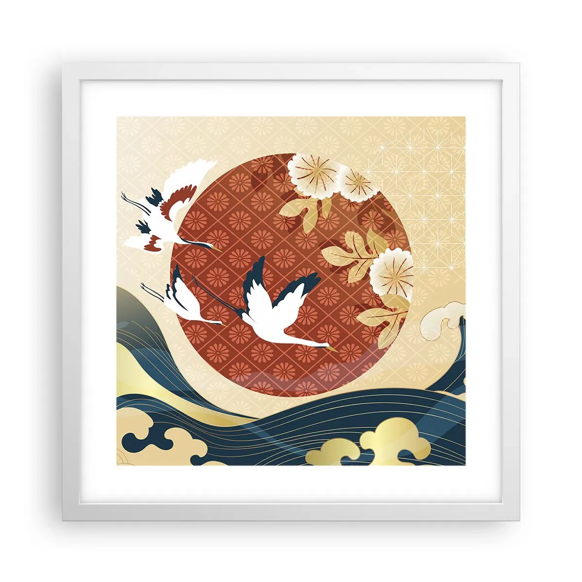 Poster in einem weißen Rahmen - Japanisches Märchen - 40x40 cm