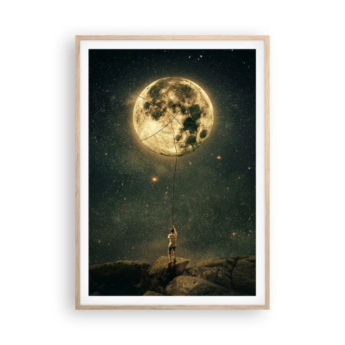 Poster in einem Rahmen aus heller Eiche - Der Mann, der den Mond gestohlen hat - 70x100 cm