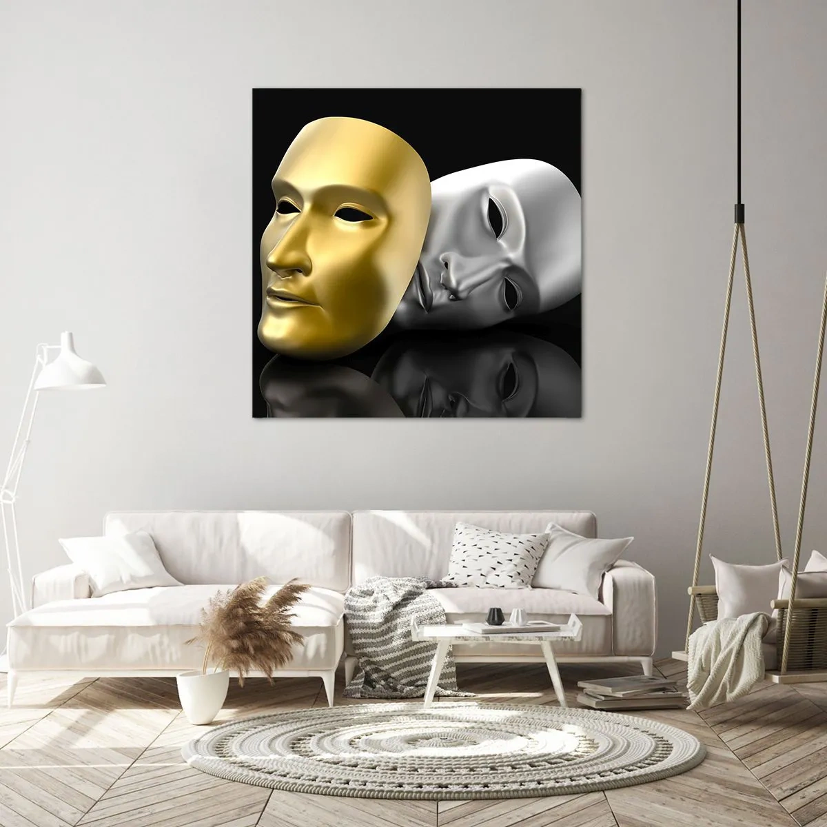 Bild auf Leinwand - Leinwandbild - Das Leben ist wie ein Theater - 70x70 cm