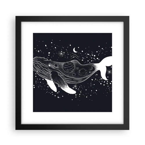 Poster in einem schwarzem Rahmen - Im Ozean des Universums - 30x30 cm