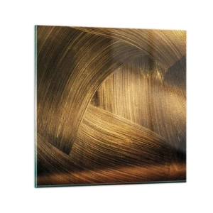 Glasbild - Bild auf glas - In einem goldenen Labyrinth - 30x30 cm