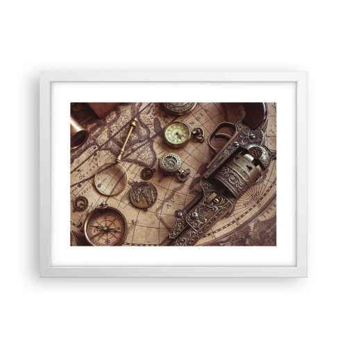 Poster in einem weißen Rahmen - Das Abenteuer ruft - 40x30 cm