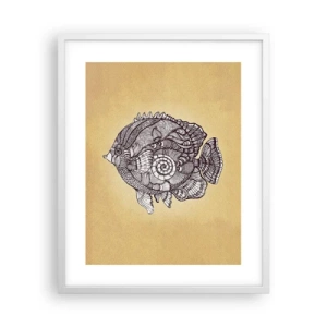 Poster in einem weißen Rahmen - Aus dem Ozean der Ornamente - 40x50 cm