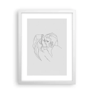 Poster in einem weißen Rahmen - Dieselbe Linie - 30x40 cm