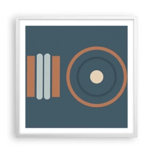 Poster in einem weißen Rahmen - Das Wesen der Dinge - 60x60 cm