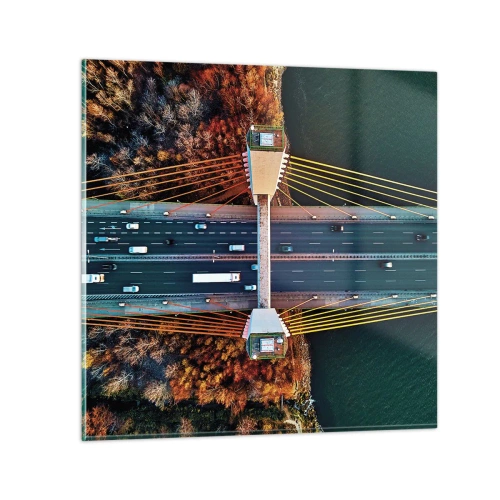 Glasbild - Bild auf glas - Jenseits der Gewässer, jenseits der Wälder - 30x30 cm