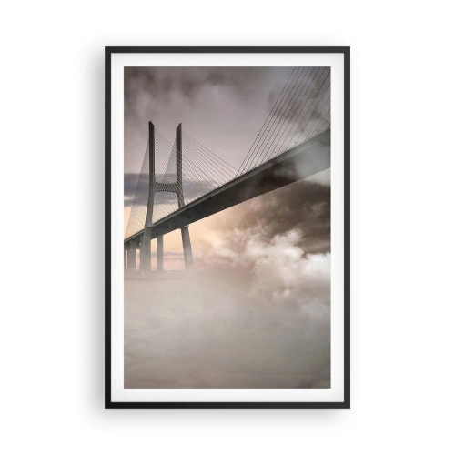 Poster in einem schwarzem Rahmen - Auf dem Fluss, den es nicht gibt - 61x91 cm