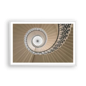 Poster in einem weißen Rahmen - Im Inneren der Muschel - 91x61 cm