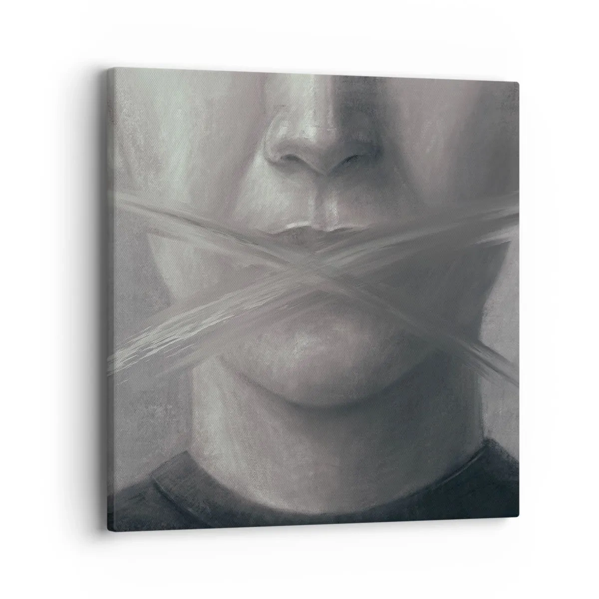 Bild auf Leinwand - Leinwandbild - Ohne ein Wort - 40x40 cm