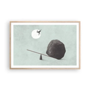 Poster in einem Rahmen aus heller Eiche - Erfüllte Träume - 91x61 cm