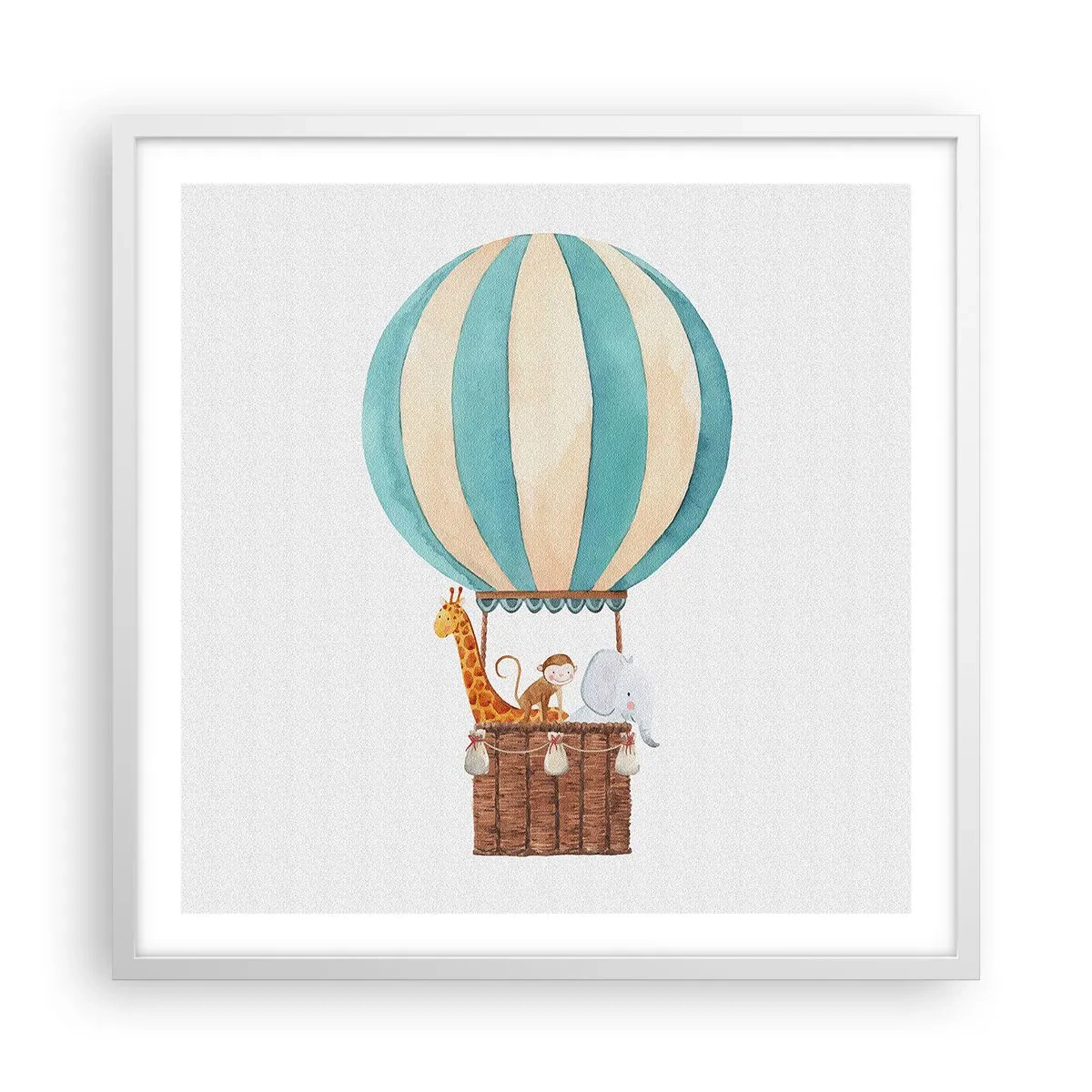 Poster in einem weißen Rahmen - Fantastische Reise - 60x60 cm