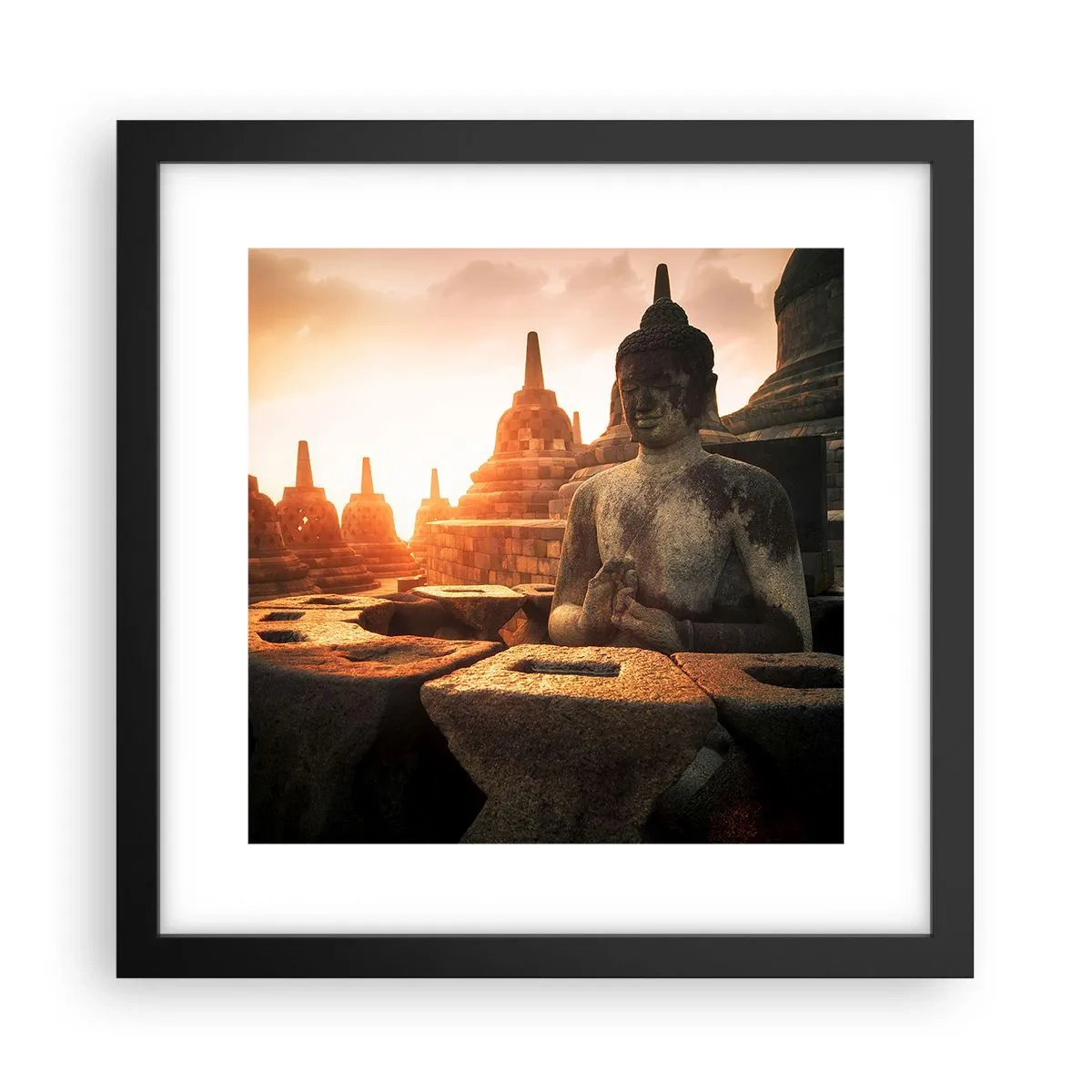 Poster in einem schwarzem Rahmen - Wetter der großen Weisheit - 30x30 cm