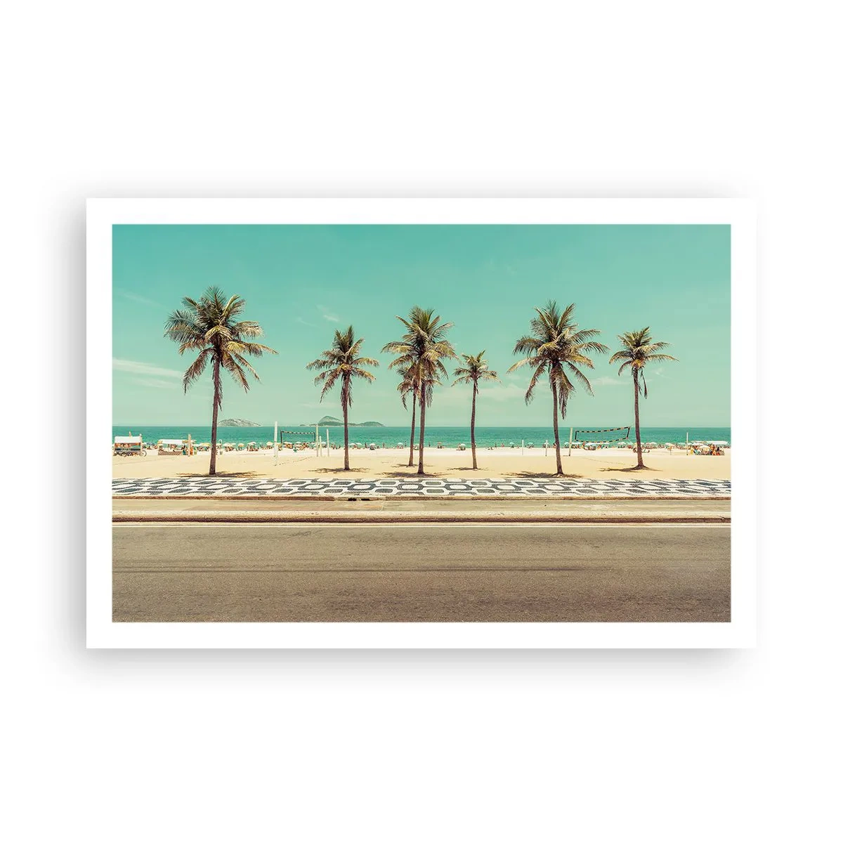 Poster - Beim Bewachen des Strandes - 91x61 cm