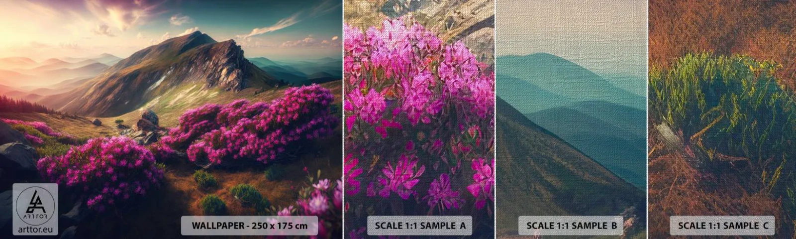 Fototapeten Muster Premium Canvas - Sommer in den Bergen - Landschaft, Natur, Berge - 100x30 cm