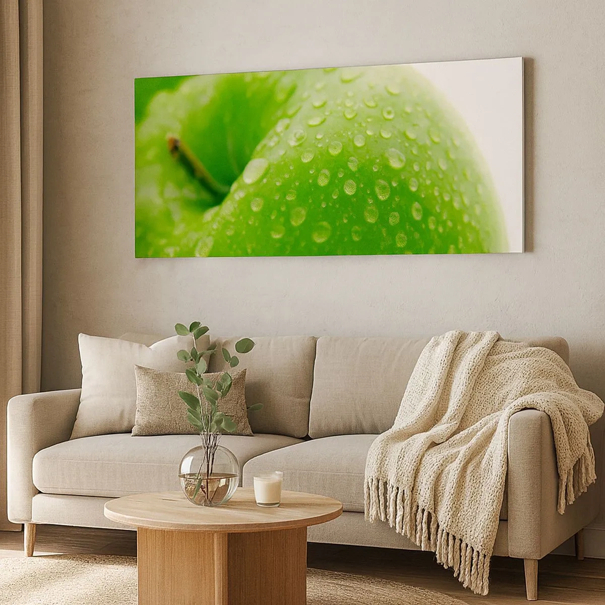 Bild auf Leinwand - Leinwandbild - Grüne kühle Frische - 100x40 cm