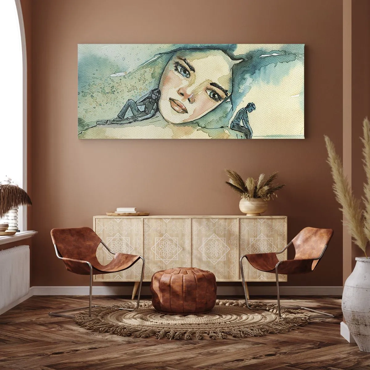 Bild auf Leinwand - Leinwandbild - Bin ich blau? - 100x40 cm