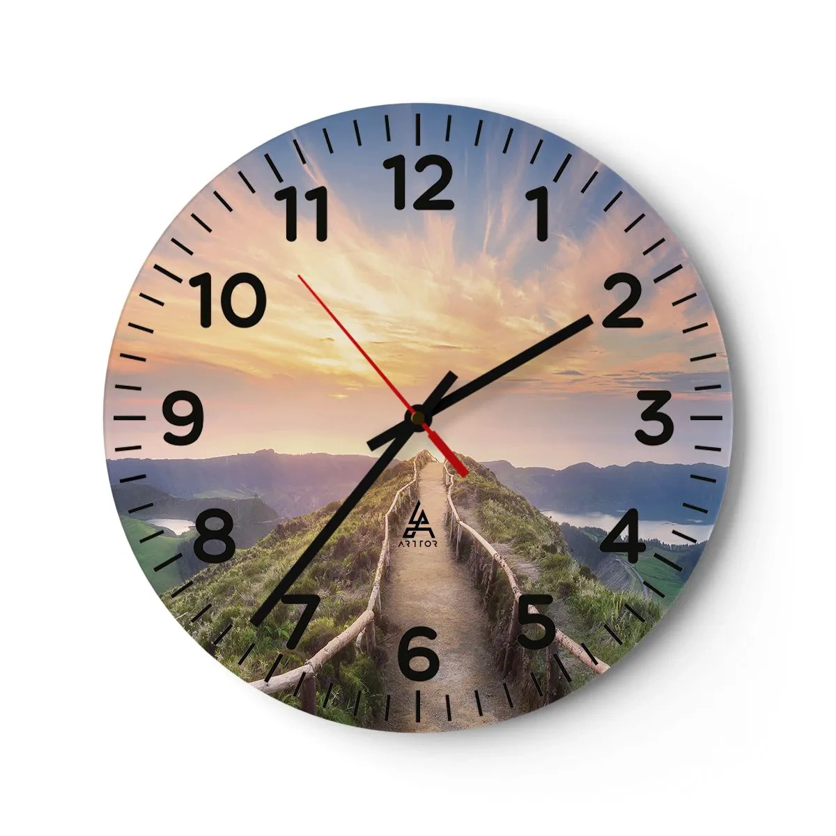 Wanduhr - Glasuhr - Nah am Himmel - 40x40 cm