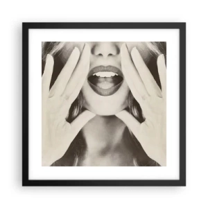 Poster in einem schwarzem Rahmen - Ich komme schon! - 40x40 cm