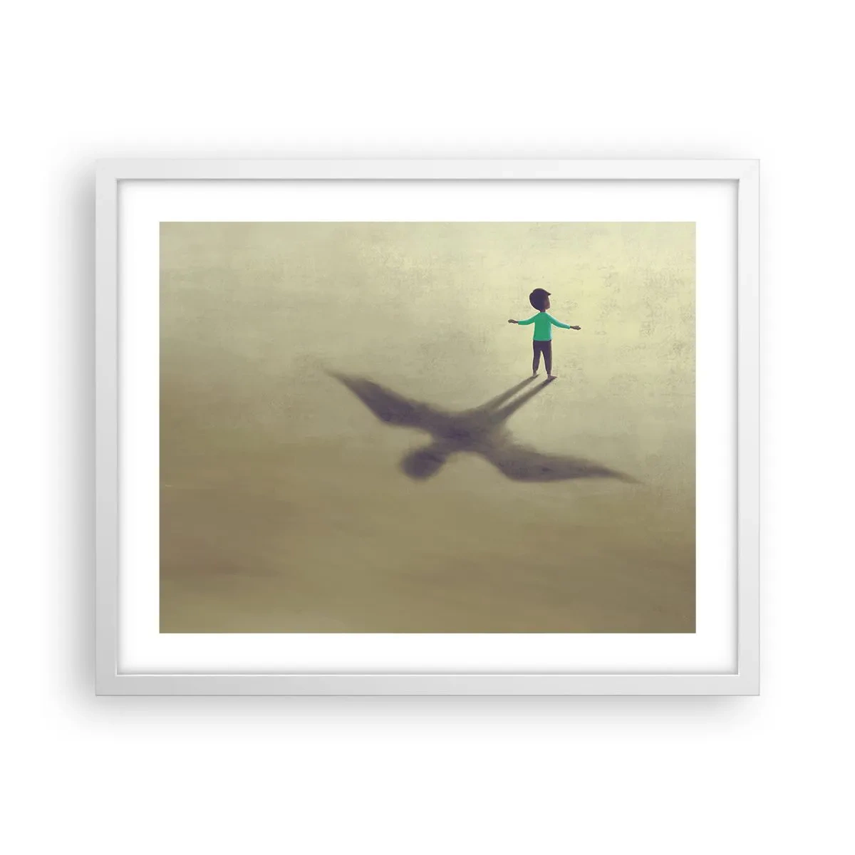 Poster in einem weißen Rahmen - Der Held der Zukunft - 50x40 cm