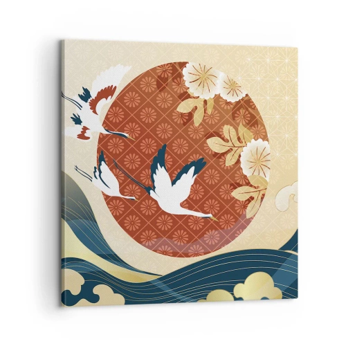 Bild auf Leinwand - Leinwandbild - Japanisches Märchen - 60x60 cm