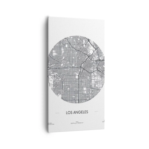 Bild auf Leinwand - Leinwandbild - Anatomie von Los Angeles - 55x100 cm