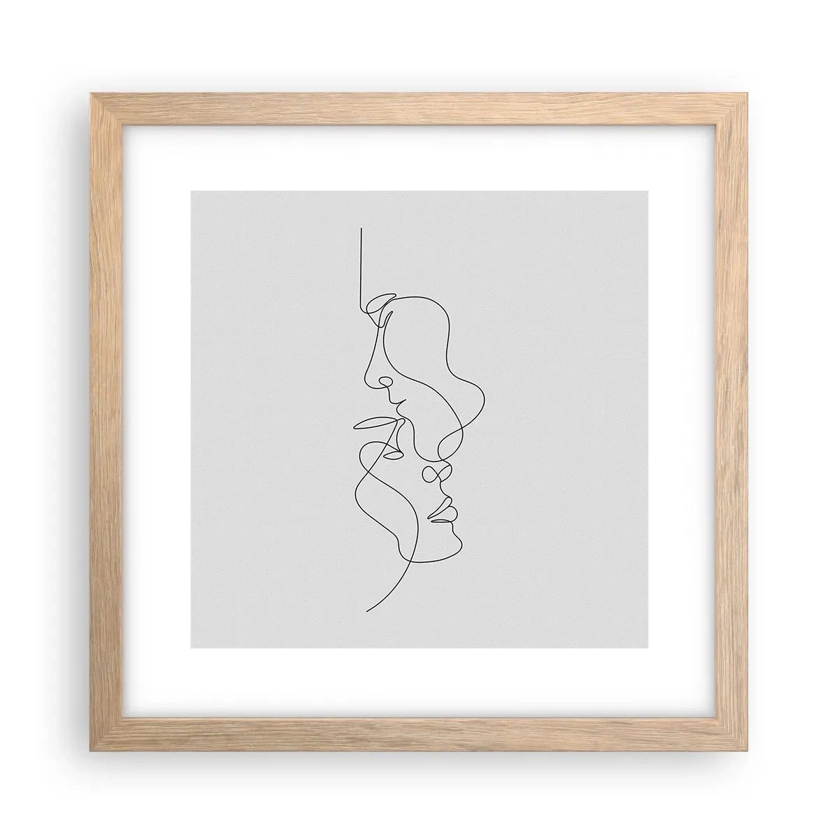 Poster in einem Rahmen aus heller Eiche - Die Hitze bitterer Begierden - 30x30 cm