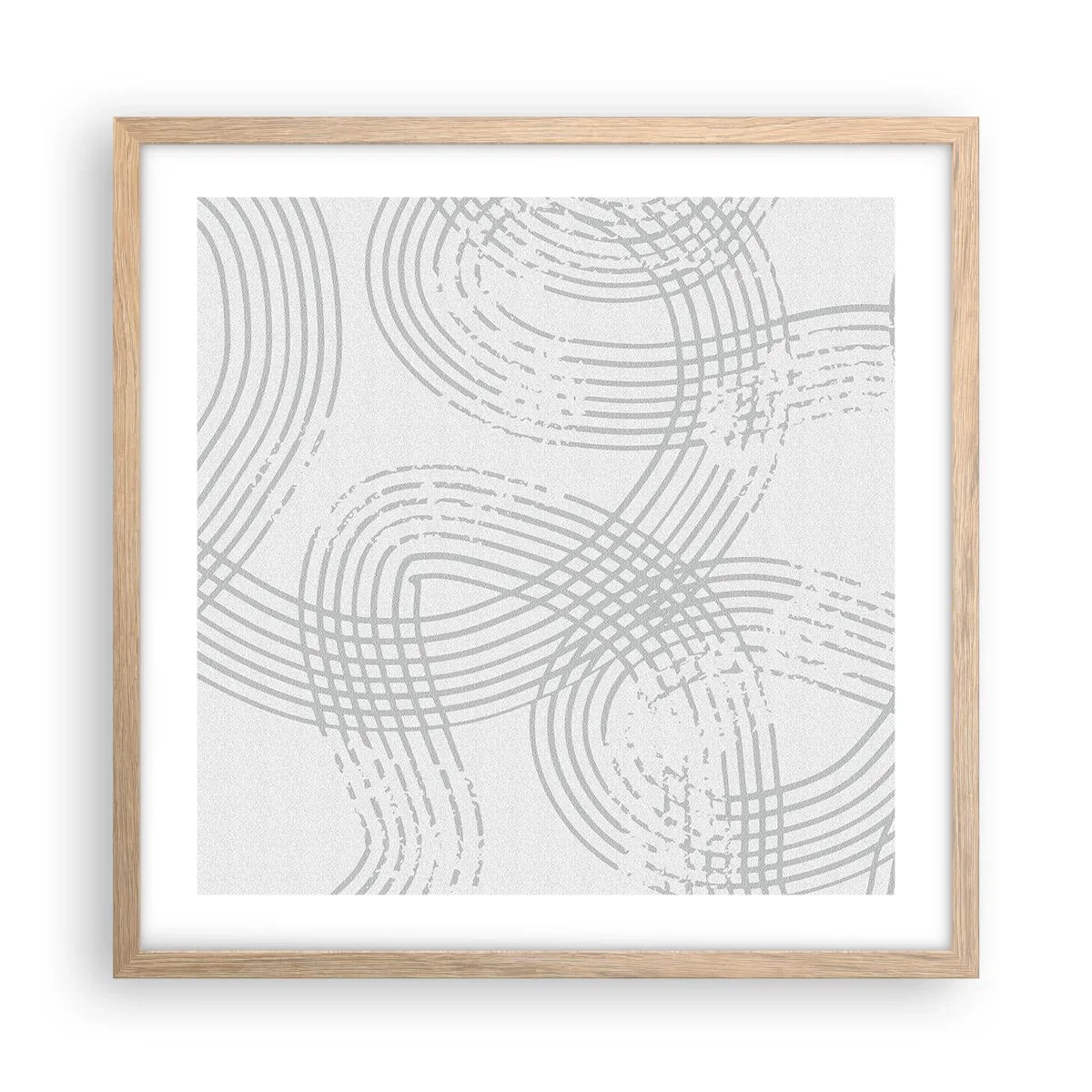 Poster in einem Rahmen aus heller Eiche - Es gibt keinen einfachen Weg - 50x50 cm