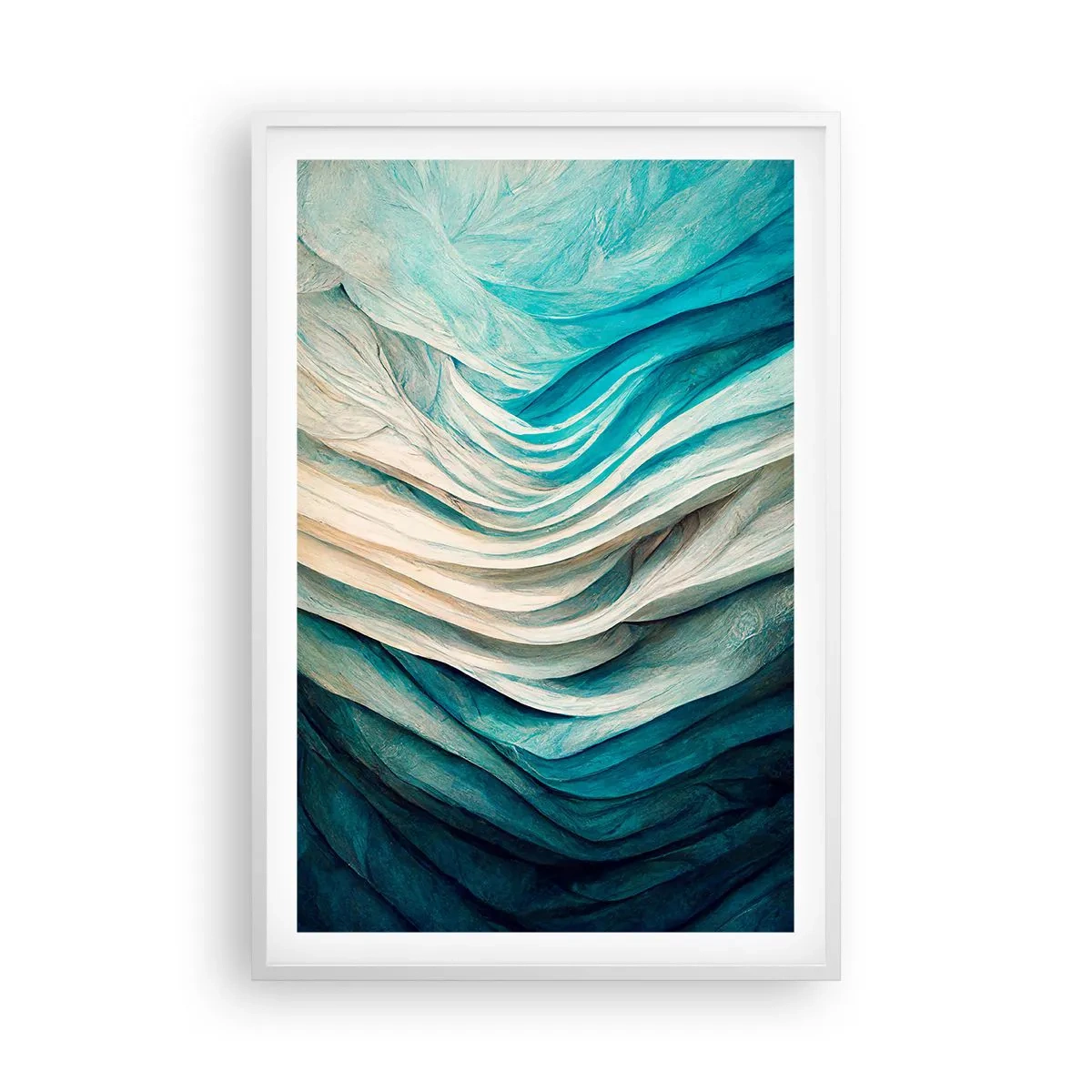 Poster in einem weißen Rahmen - Blaue Unersättlichkeit - 61x91 cm