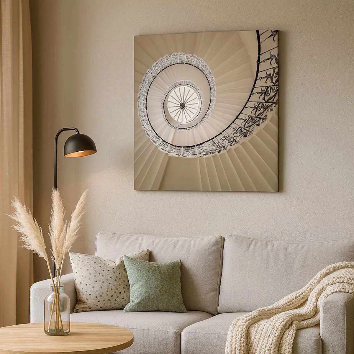 Bild auf Leinwand - Leinwandbild - Im Inneren der Muschel - 30x30 cm