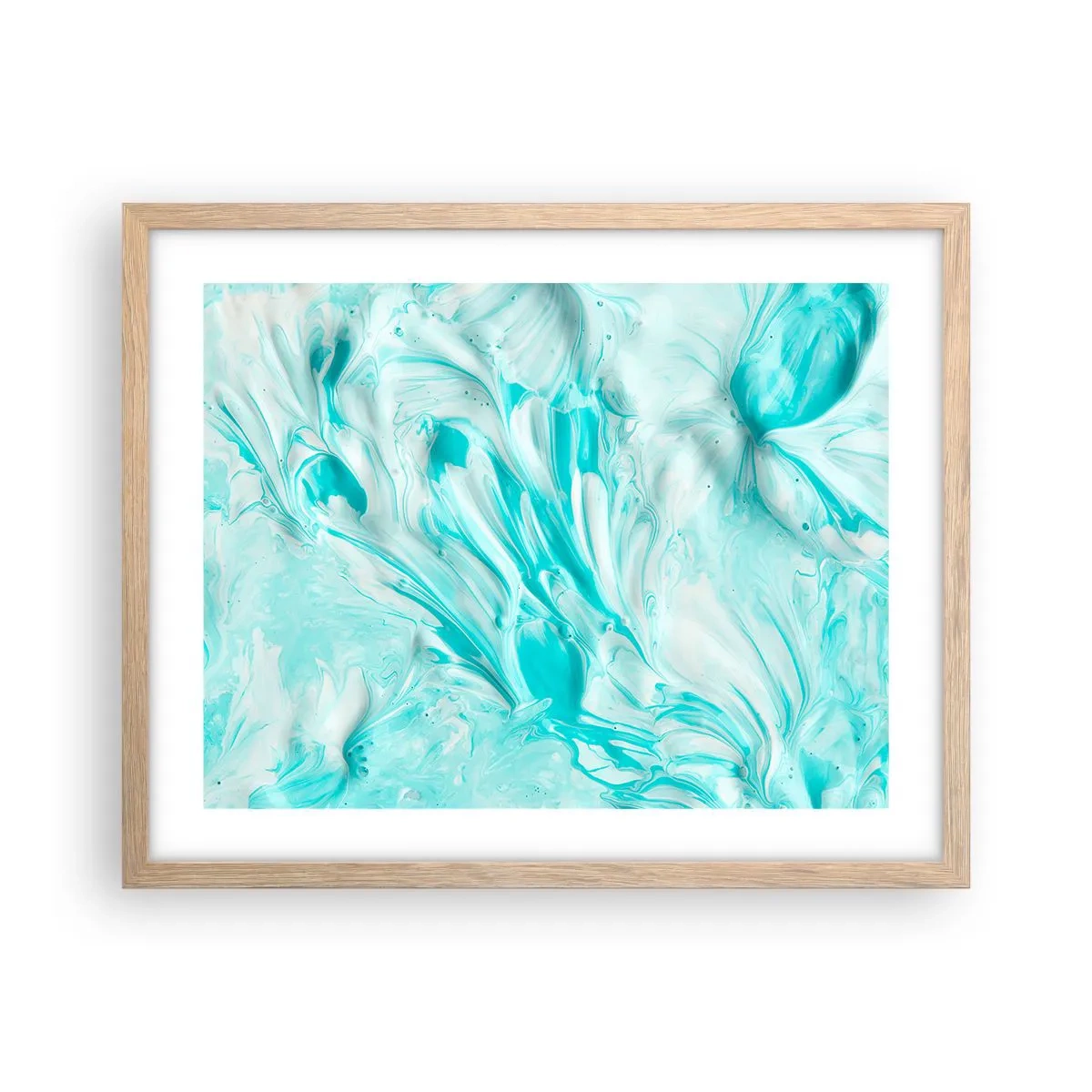 Poster in einem Rahmen aus heller Eiche - Für immer zusammen - 50x40 cm