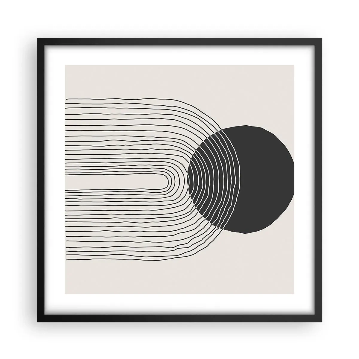 Poster in einem schwarzem Rahmen - Zittern und Vertrauen - 50x50 cm