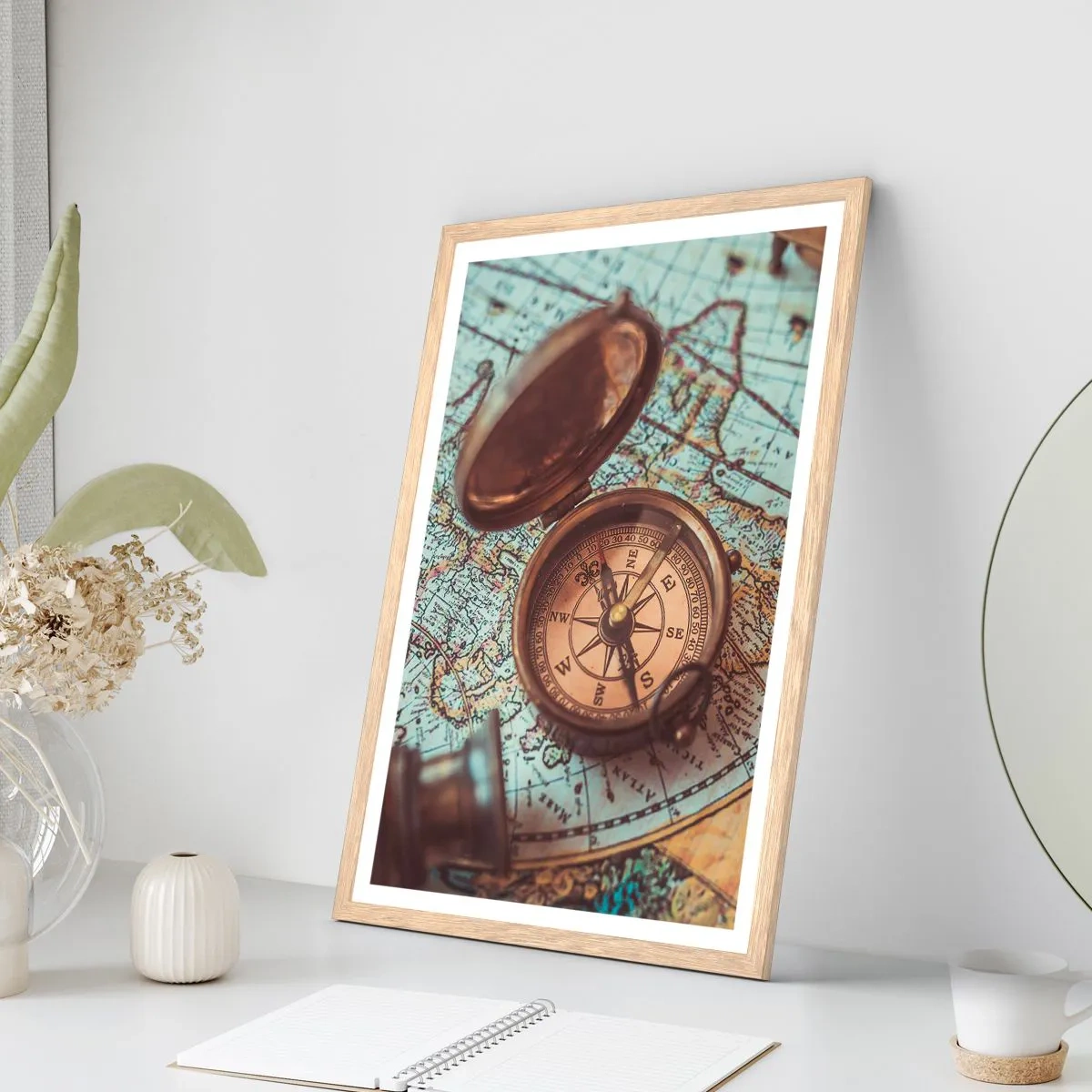 Poster in einem Rahmen aus heller Eiche - Für den Abenteurer - 30x40 cm