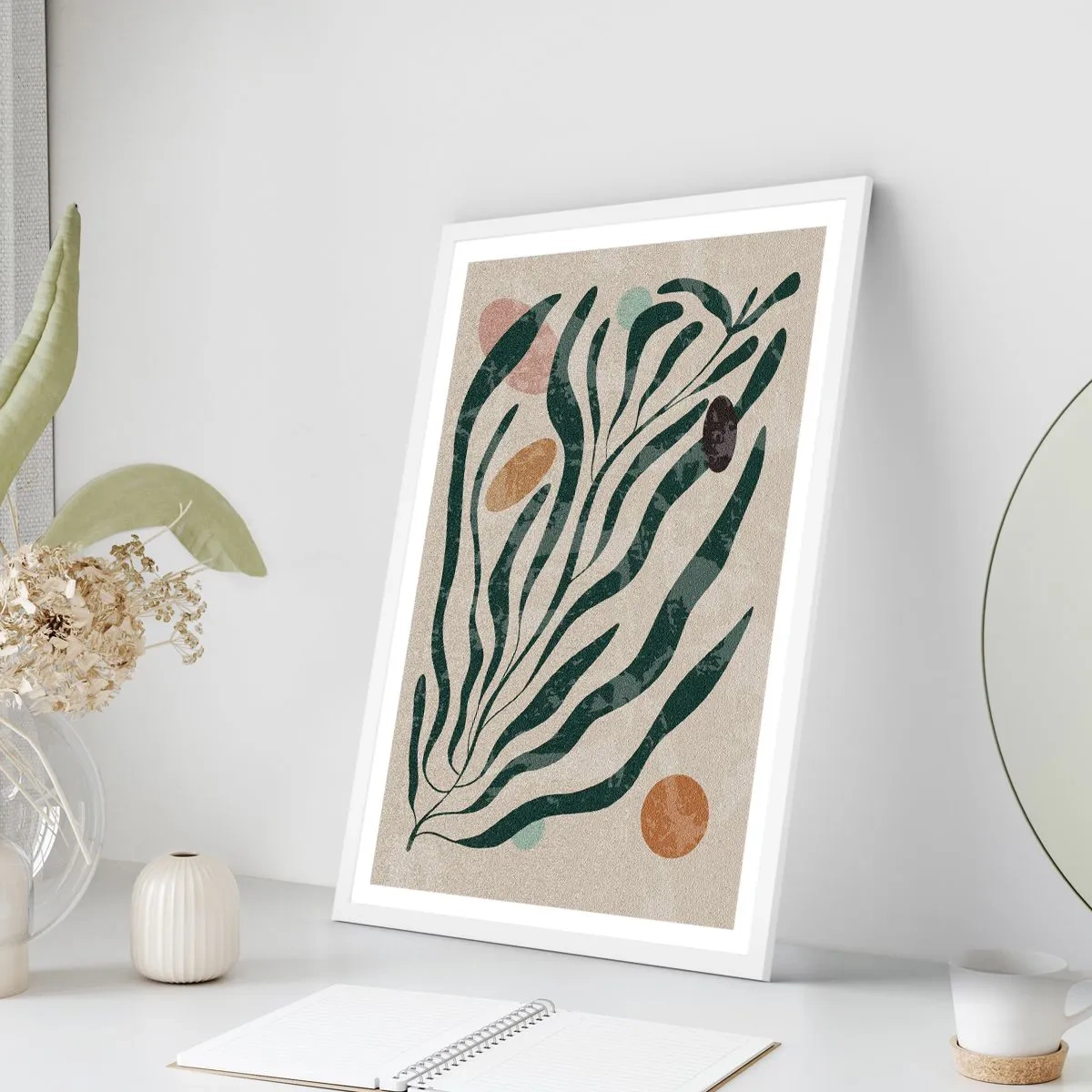Poster in einem weißen Rahmen - Im Grünen - 40x50 cm