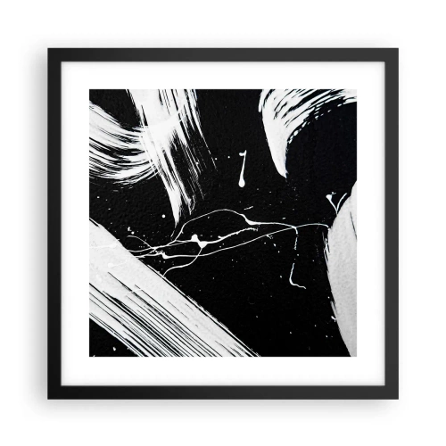 Poster in einem schwarzem Rahmen - Dunkelheit durchbrechen - 40x40 cm