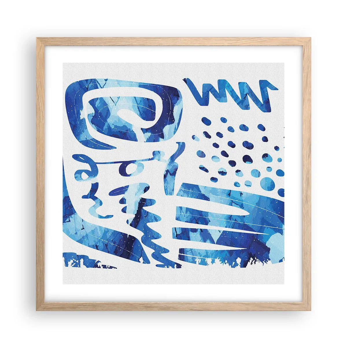 Poster in einem Rahmen aus heller Eiche - Zurück zu den Wurzeln - 50x50 cm