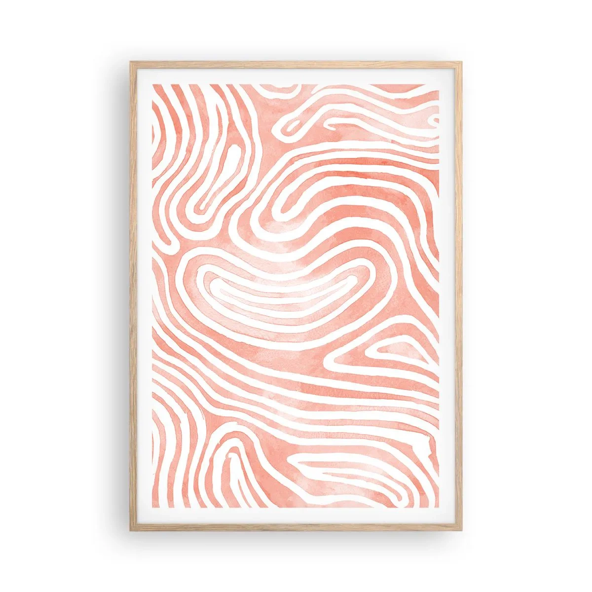 Poster in einem Rahmen aus heller Eiche - Im Korallenlabyrinth - 70x100 cm