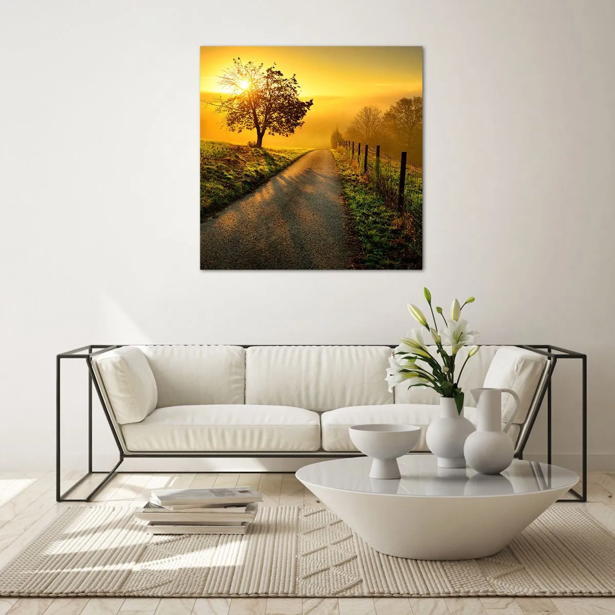 Glasbild - Bild auf glas - Honig-Nachmittag - 70x70 cm