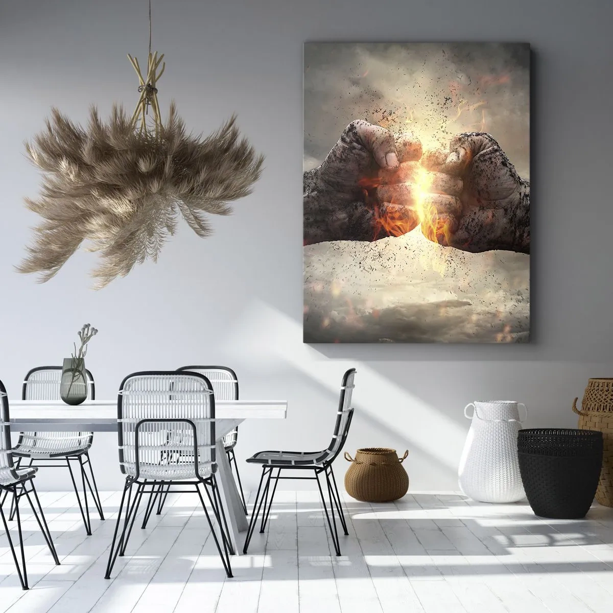 Bild auf Leinwand - Leinwandbild - Steh auf für einen Kampf - 65x120 cm