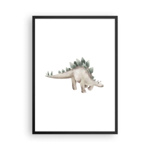 Poster in einem schwarzem Rahmen - Aquarell-Dinosaurier im minimalistischen Stil - 50x70cm - Euer Freund - Moderne Wanddekoration für Wohnzimmer und Schlafzimmer ARTTOR