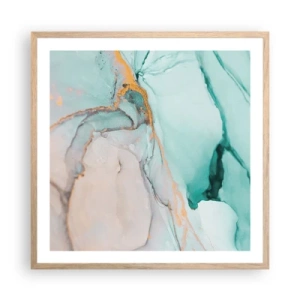 Poster in einem Rahmen aus heller Eiche - Ein Tanz der Formen und Farben - 60x60 cm