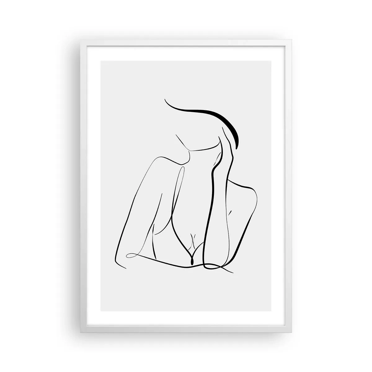 Poster in einem weißen Rahmen - Auf der Traumwelle - 50x70 cm